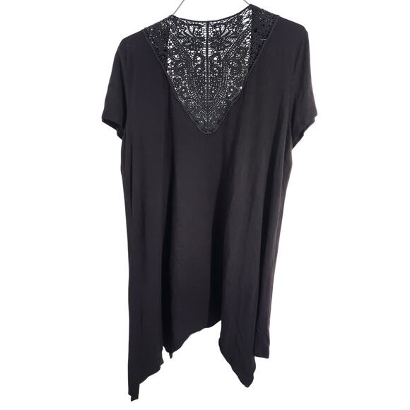 Apt 9 Black Layered Short Sleeve Top - Women's Size Large - Picture 2 of 4